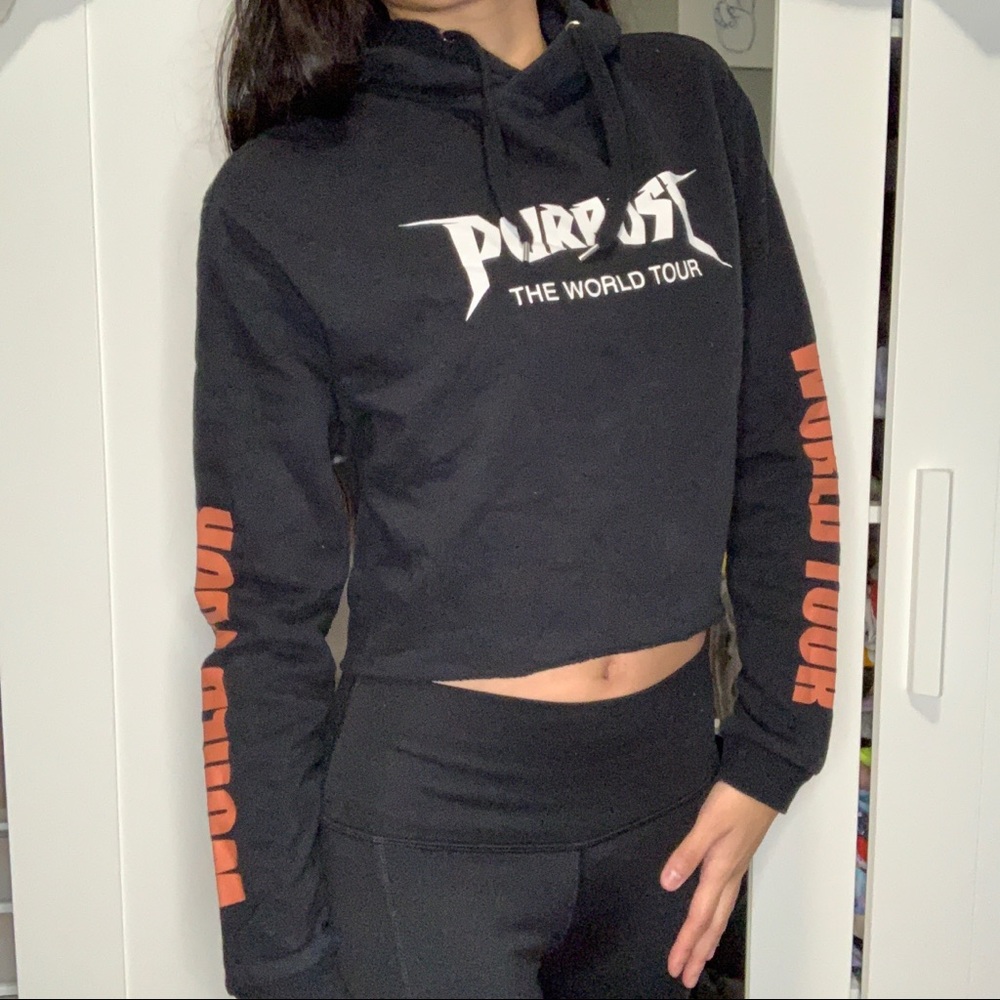 H&M Justin Bieber Purpose Tour Cropped Hoodie